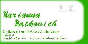 marianna matkovich business card